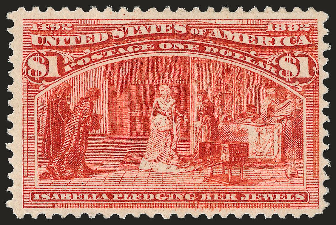 Values of US Stamp Scott 241: 1893 US$1.00 Columbian Exposition. Robert Siegel Auction Galleries, Jun 2009, Sale 975, Lot 1534