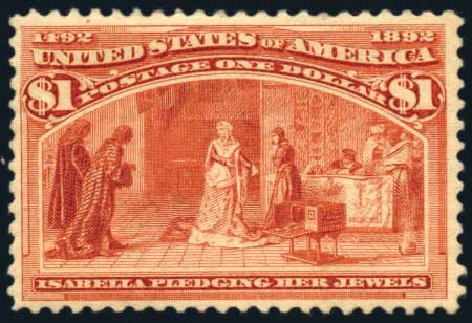 Price of US Stamp Scott # 241 - 1893 US$1.00 Columbian Exposition. Harmer-Schau Auction Galleries, Jul 2010, Sale 86, Lot 435
