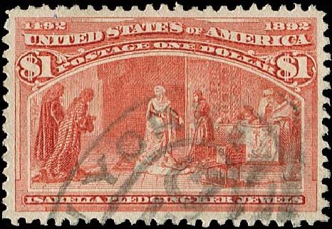 US Stamp Value Scott Catalog # 241: 1893 US$1.00 Columbian Exposition. Regency-Superior, Nov 2014, Sale 108, Lot 465
