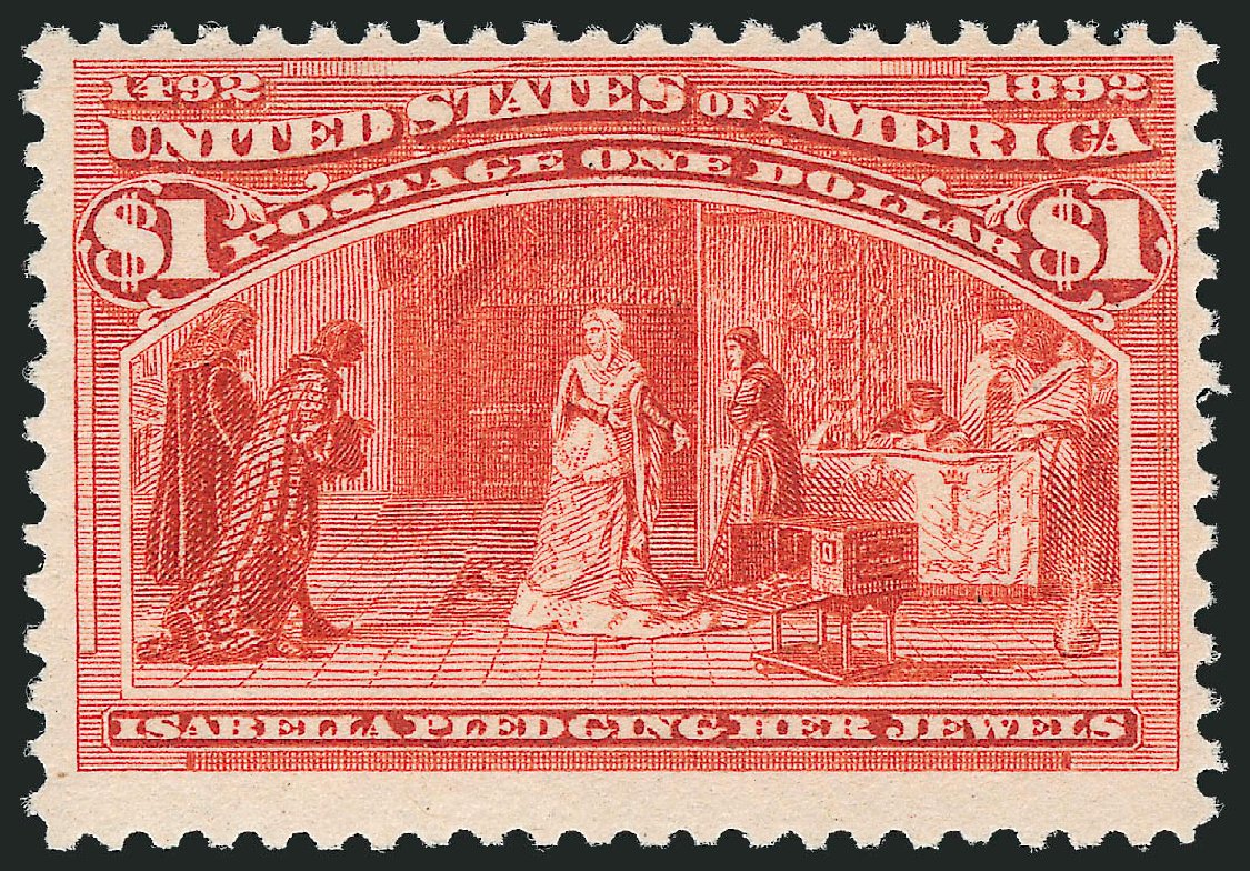 Prices of US Stamps Scott Catalogue # 241 - US$1.00 1893 Columbian Exposition. Robert Siegel Auction Galleries, Mar 2011, Sale 1007, Lot 2435