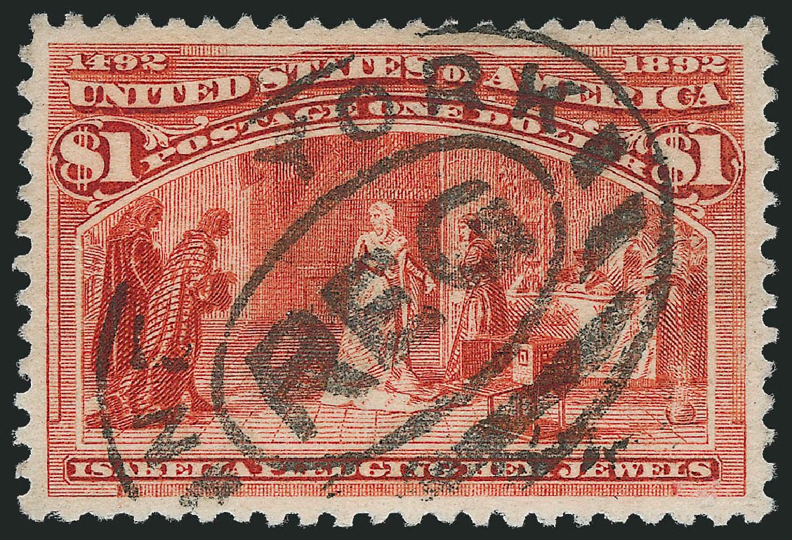 Costs of US Stamps Scott Catalog #241 - US$1.00 1893 Columbian Exposition. Robert Siegel Auction Galleries, Oct 2011, Sale 1014, Lot 1535