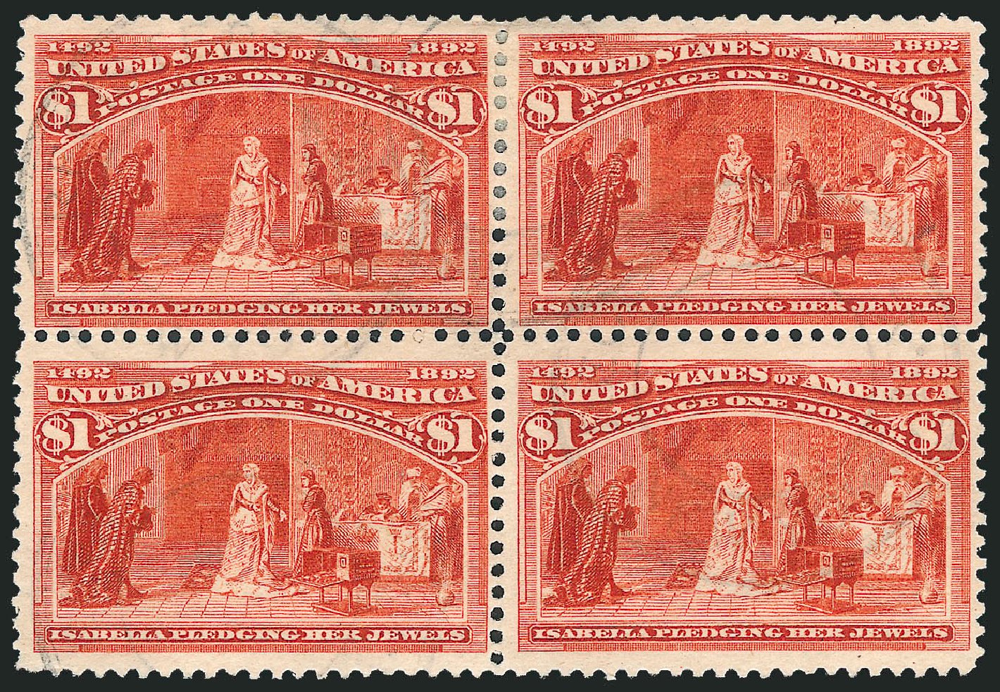 Costs of US Stamp Scott Catalogue # 241: US$1.00 1893 Columbian Exposition. Robert Siegel Auction Galleries, Mar 2012, Sale 1019, Lot 565