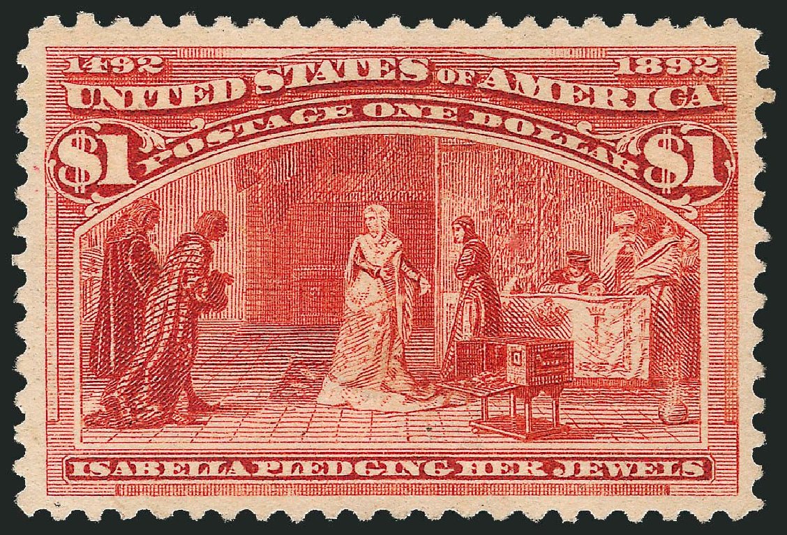 US Stamp Prices Scott # 241 - US$1.00 1893 Columbian Exposition. Robert Siegel Auction Galleries, Mar 2014, Sale 1067, Lot 1235