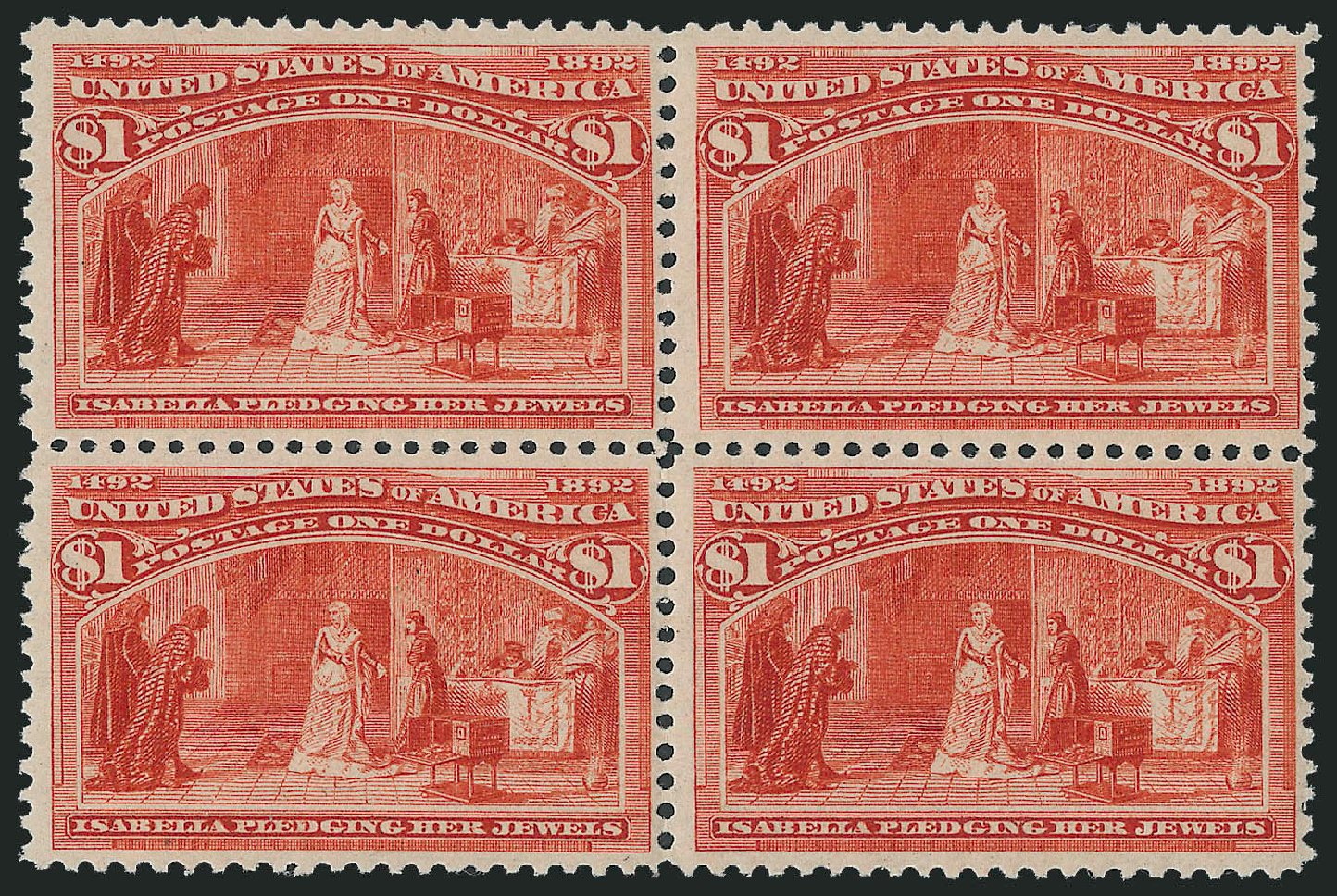 US Stamp Price Scott Catalog 241 - 1893 US$1.00 Columbian Exposition. Robert Siegel Auction Galleries, Oct 2010, Sale 997, Lot 5705