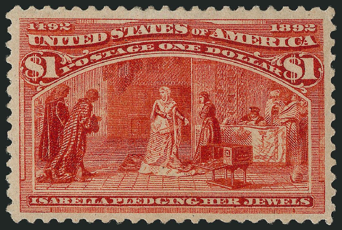 Values of US Stamp Scott #241: 1893 US$1.00 Columbian Exposition. Robert Siegel Auction Galleries, Mar 2011, Sale 1007, Lot 2432