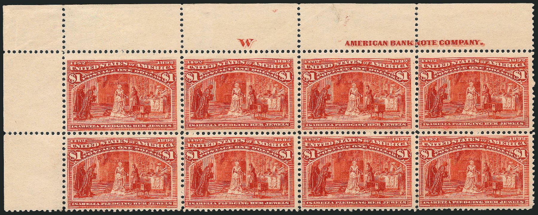 Cost of US Stamp Scott Cat. # 241: US$1.00 1893 Columbian Exposition. Robert Siegel Auction Galleries, Dec 2011, Sale 1017, Lot 632