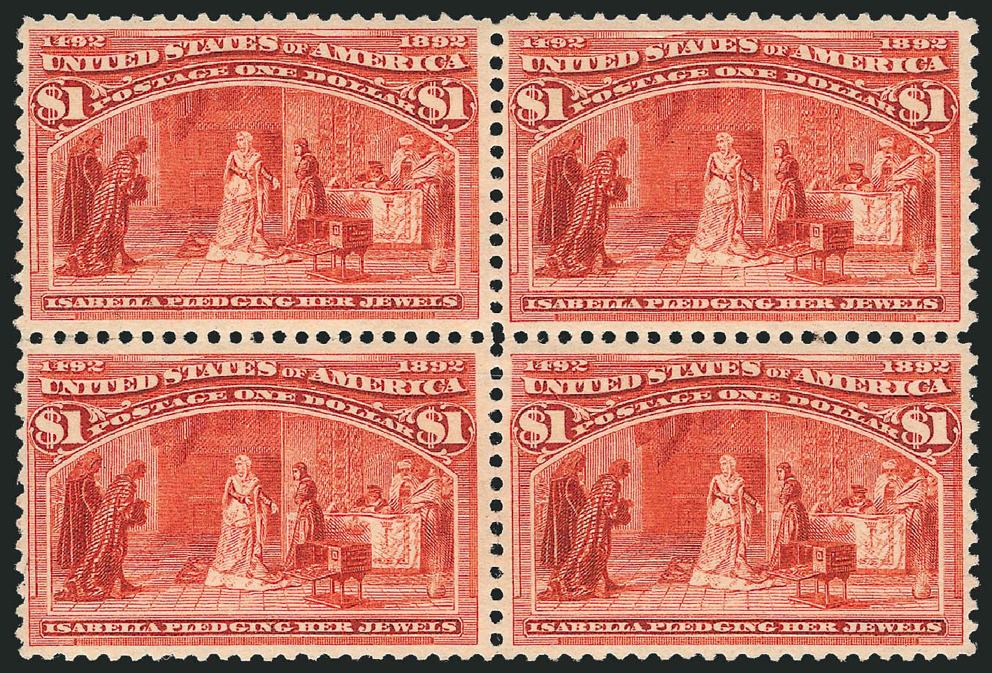 US Stamp Prices Scott Catalog 241 - US$1.00 1893 Columbian Exposition. Robert Siegel Auction Galleries, Feb 2015, Sale 1092, Lot 1182