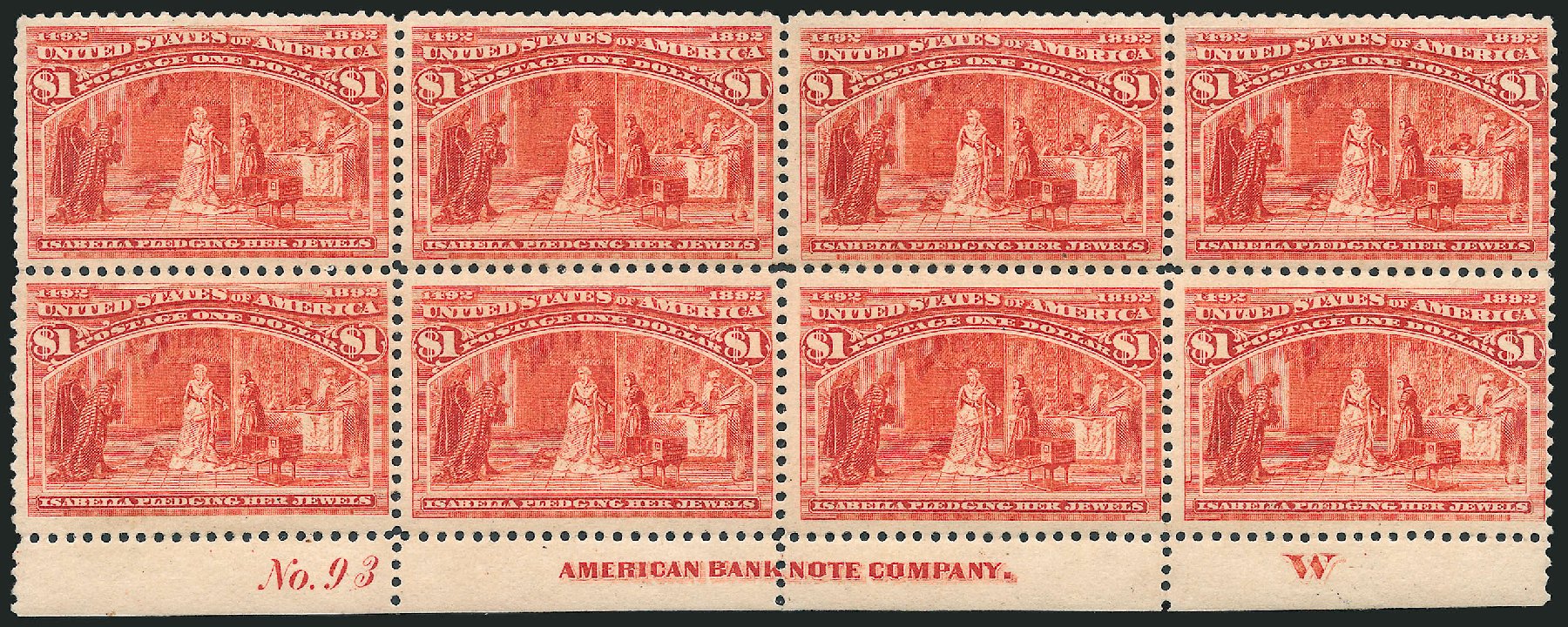 Prices of US Stamp Scott # 241: 1893 US$1.00 Columbian Exposition. Robert Siegel Auction Galleries, Apr 2009, Sale 971, Lot 1162