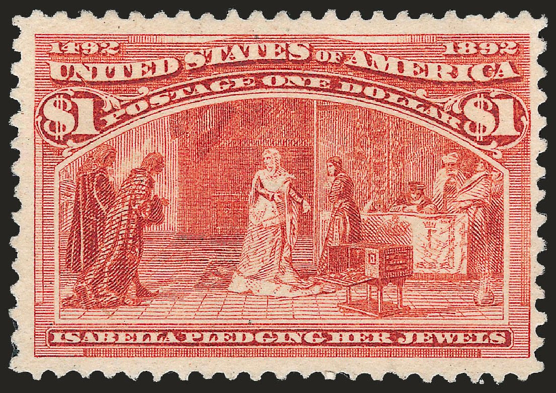 US Stamp Prices Scott Cat. # 241 - 1893 US$1.00 Columbian Exposition. Robert Siegel Auction Galleries, Apr 2010, Sale 984, Lot 572