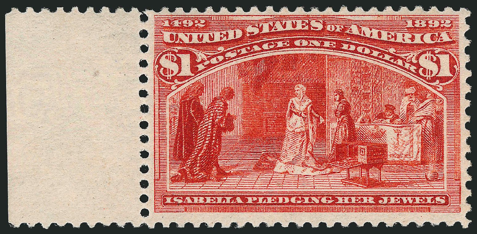 Value of US Stamp Scott Catalog 241: 1893 US$1.00 Columbian Exposition. Robert Siegel Auction Galleries, Oct 2010, Sale 997, Lot 5702