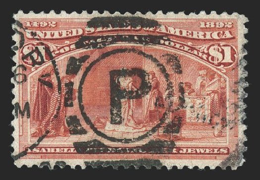 Prices of US Stamps Scott Cat. #241 - 1893 US$1.00 Columbian Exposition. Spink Shreves Galleries, Nov 2012, Sale 141, Lot 112
