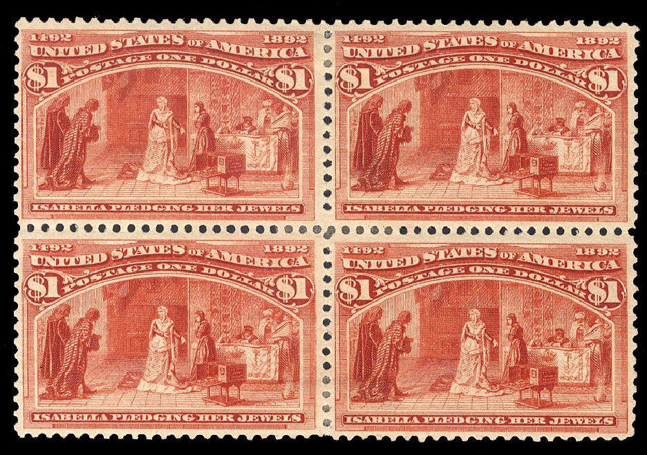 US Stamp Prices Scott Catalog # 241 - US$1.00 1893 Columbian Exposition. Cherrystone Auctions, Jun 2009, Sale 200906, Lot 103