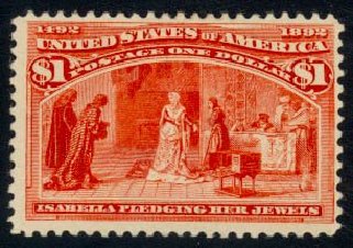Value of US Stamps Scott # 241: US$1.00 1893 Columbian Exposition. Daniel Kelleher Auctions, May 2014, Sale 652, Lot 363