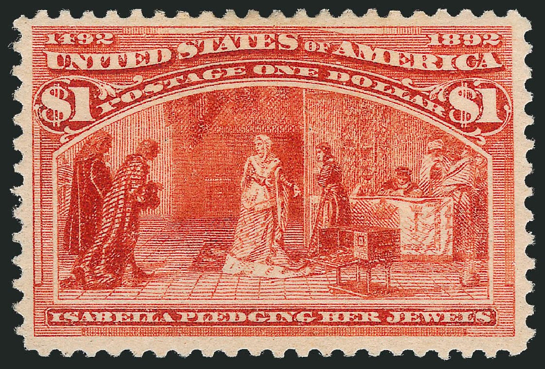 Costs of US Stamps Scott Cat. 241: 1893 US$1.00 Columbian Exposition. Robert Siegel Auction Galleries, Mar 2011, Sale 1007, Lot 2433