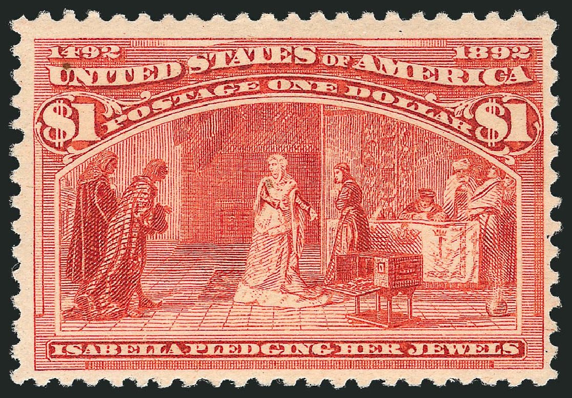 Price of US Stamps Scott Cat. #241: US$1.00 1893 Columbian Exposition. Robert Siegel Auction Galleries, Nov 2013, Sale 1061, Lot 3713