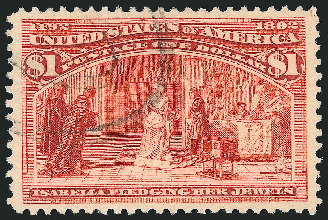 Price of US Stamps Scott Catalog #241: US$1.00 1893 Columbian Exposition. Robert Siegel Auction Galleries, Feb 2015, Sale 1092, Lot 1183