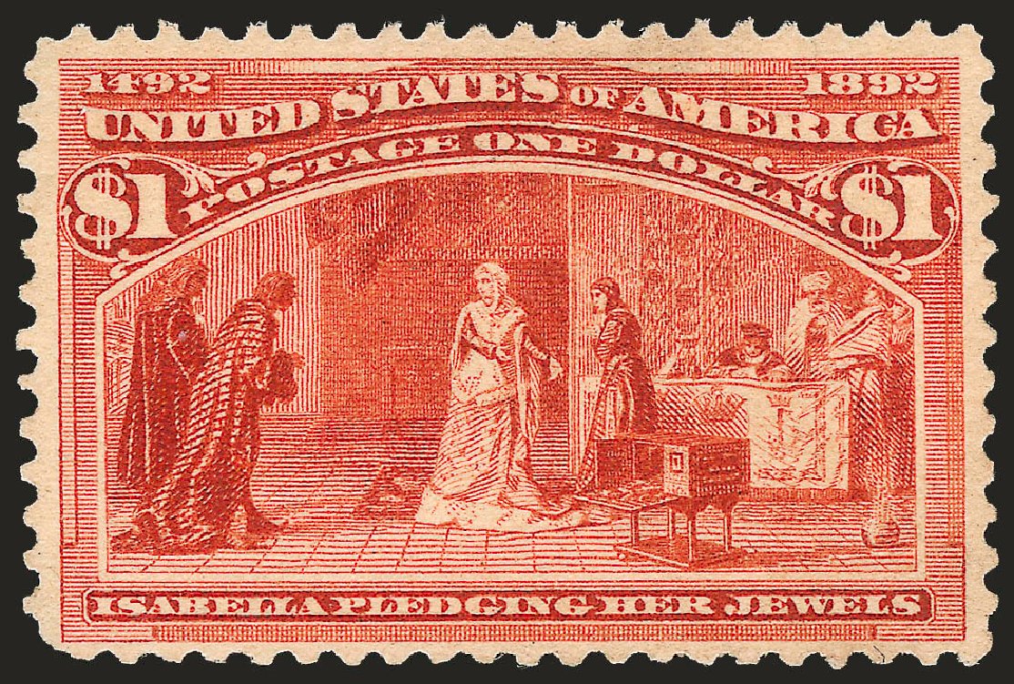 Value of US Stamps Scott Catalogue #241: US$1.00 1893 Columbian Exposition. Robert Siegel Auction Galleries, Jun 2010, Sale 992, Lot 2313