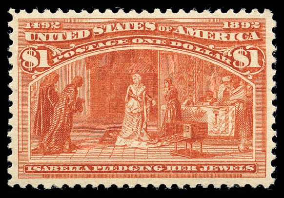 Values of US Stamps Scott 241 - US$1.00 1893 Columbian Exposition. Matthew Bennett International, Sep 2010, Sale 332, Lot 2046
