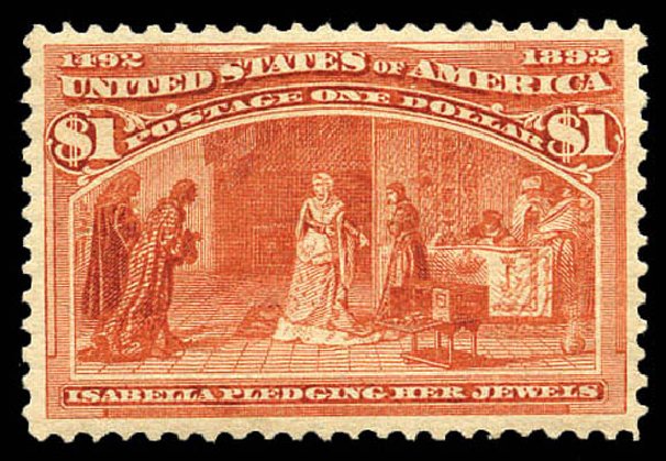 Prices of US Stamp Scott Catalogue # 241: US$1.00 1893 Columbian Exposition. Matthew Bennett International, Mar 2011, Sale 337, Lot 2676