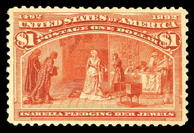 US Stamps Price Scott Cat. # 241: US$1.00 1893 Columbian Exposition. Matthew Bennett International, Sep 2012, Sale 346, Lot 746