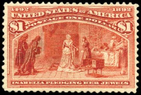 Price of US Stamps Scott Catalog # 241 - US$1.00 1893 Columbian Exposition. Harmer-Schau Auction Galleries, Oct 2010, Sale 87, Lot 206