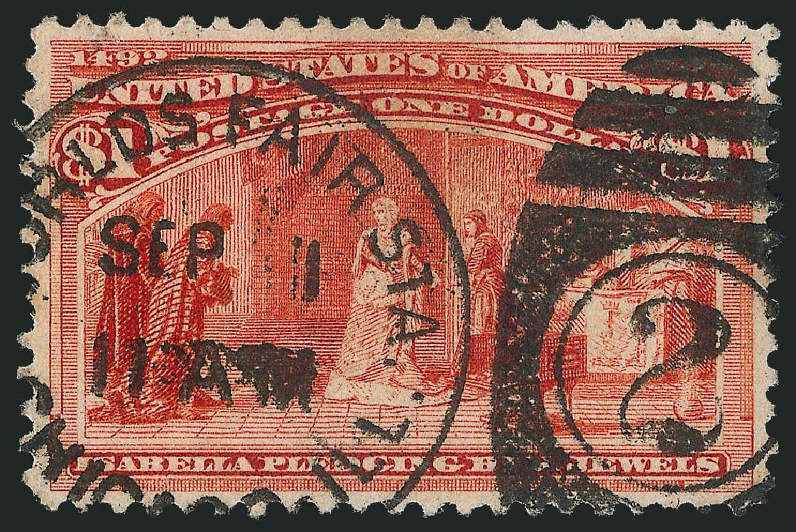 US Stamp Price Scott Catalog # 241 - US$1.00 1893 Columbian Exposition. Robert Siegel Auction Galleries, Mar 2013, Sale 1040, Lot 1496