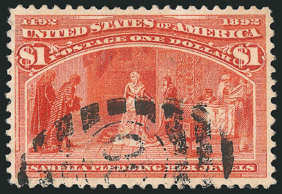 Prices of US Stamp Scott Catalogue #241: 1893 US$1.00 Columbian Exposition. Robert Siegel Auction Galleries, Jul 2014, Sale 1077, Lot 176