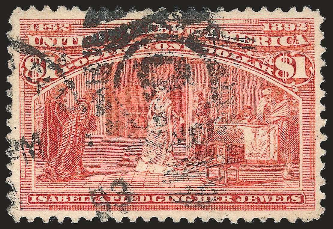 Prices of US Stamps Scott Cat. #241 - 1893 US$1.00 Columbian Exposition. Robert Siegel Auction Galleries, Apr 2010, Sale 984, Lot 576