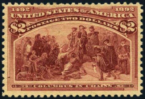 US Stamps Value Scott Catalog 242 - 1893 US$2.00 Columbian Exposition. Harmer-Schau Auction Galleries, Jan 2013, Sale 96, Lot 507