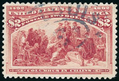 Value of US Stamps Scott Catalog # 242: 1893 US$2.00 Columbian Exposition. Schuyler J. Rumsey Philatelic Auctions, Apr 2015, Sale 60, Lot 2237