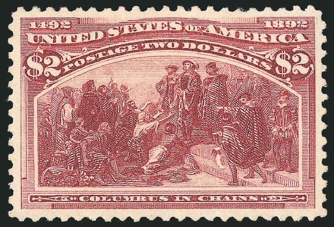 US Stamps Value Scott Catalogue 242: 1893 US$2.00 Columbian Exposition. Robert Siegel Auction Galleries, Nov 2013, Sale 1061, Lot 3717