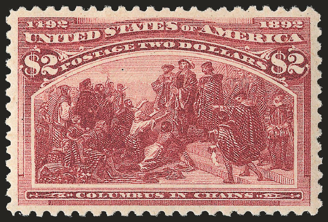 US Stamp Value Scott Cat. #242: 1893 US$2.00 Columbian Exposition. Robert Siegel Auction Galleries, Apr 2009, Sale 972, Lot 3237
