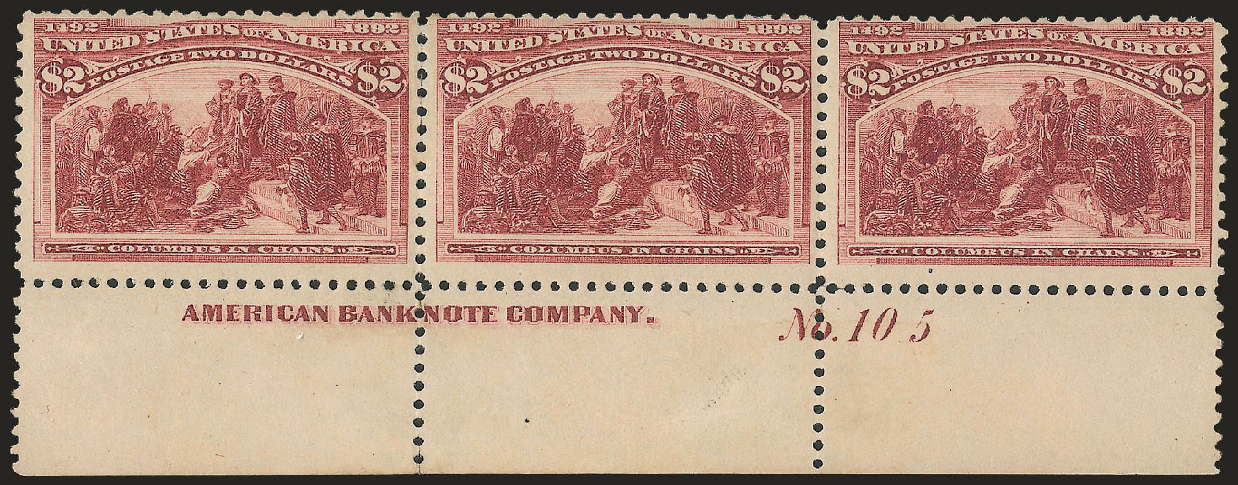 US Stamp Value Scott Catalogue #242: 1893 US$2.00 Columbian Exposition. Robert Siegel Auction Galleries, Apr 2010, Sale 984, Lot 587