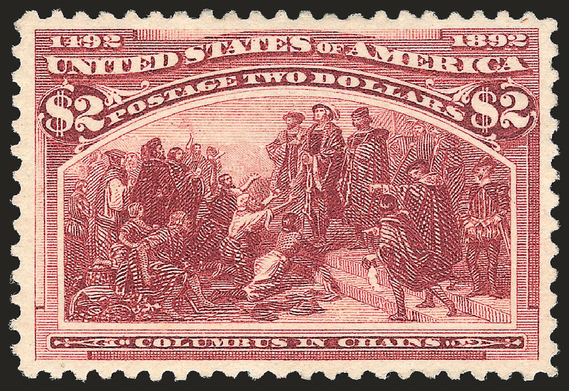 US Stamp Price Scott Cat. # 242 - 1893 US$2.00 Columbian Exposition. Robert Siegel Auction Galleries, Jun 2010, Sale 992, Lot 2317