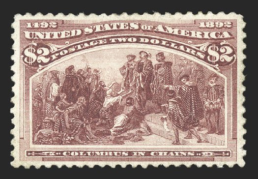 US Stamp Values Scott Catalogue # 242: 1893 US$2.00 Columbian Exposition. Spink Shreves Galleries, Jul 2012, Sale 140, Lot 177