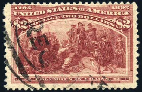 Value of US Stamps Scott Catalogue 242: US$2.00 1893 Columbian Exposition. Harmer-Schau Auction Galleries, Feb 2010, Sale 84, Lot 1458