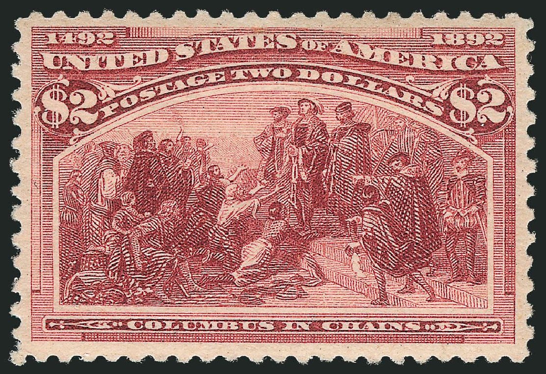 Value of US Stamps Scott Cat. # 242: 1893 US$2.00 Columbian Exposition. Robert Siegel Auction Galleries, Mar 2013, Sale 1040, Lot 1498