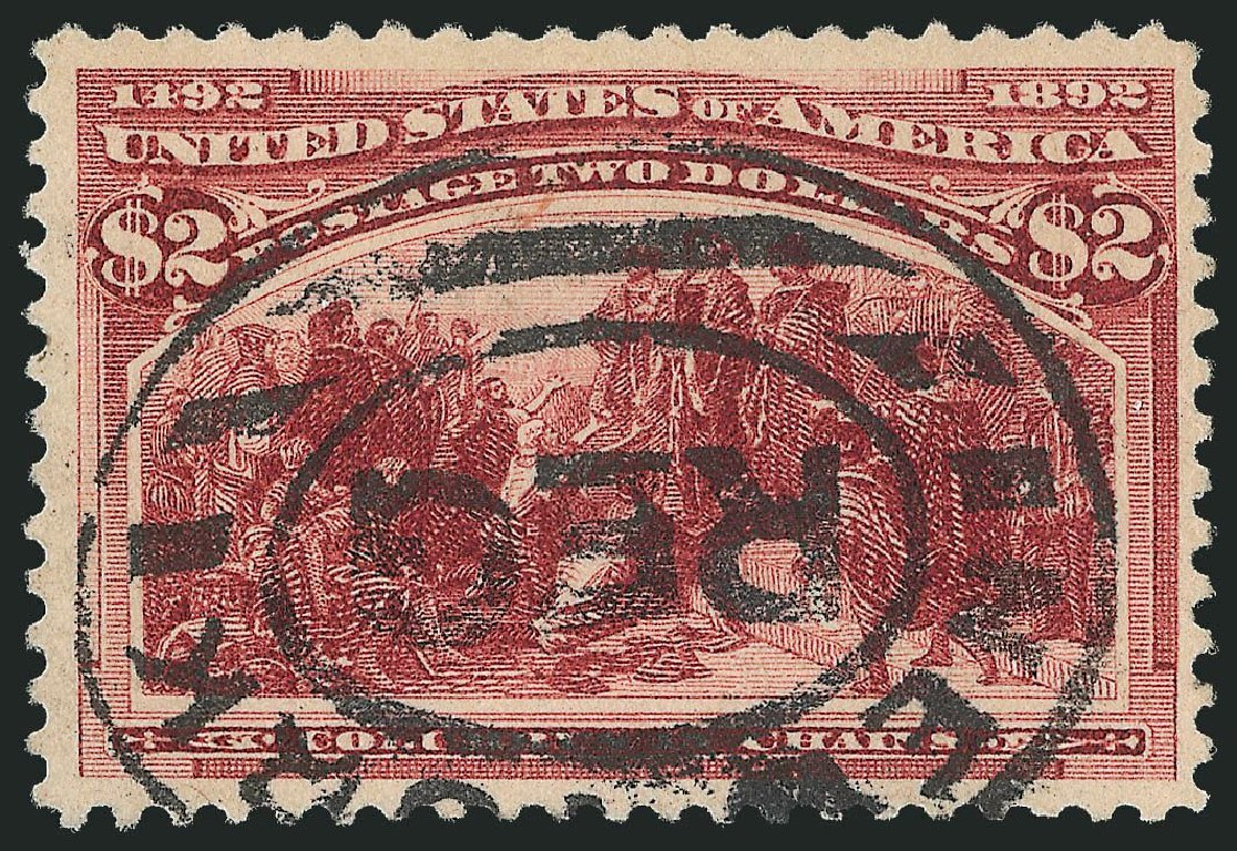 US Stamp Prices Scott Catalogue # 242 - 1893 US$2.00 Columbian Exposition. Robert Siegel Auction Galleries, Jul 2013, Sale 1050, Lot 378
