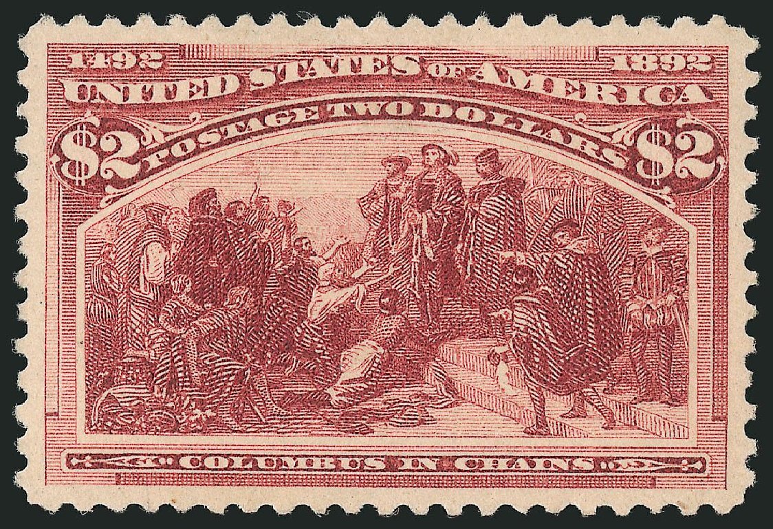 Value of US Stamps Scott Catalogue # 242 - 1893 US$2.00 Columbian Exposition. Robert Siegel Auction Galleries, Mar 2014, Sale 1067, Lot 1238