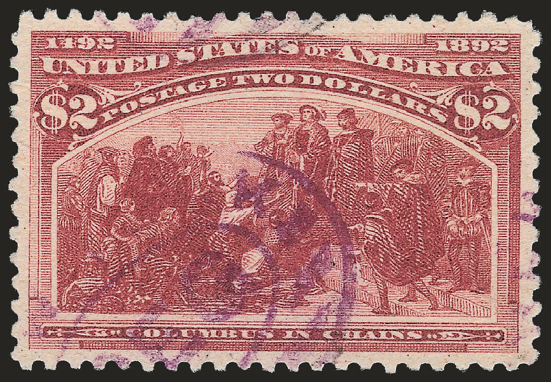 Values of US Stamps Scott # 242 - 1893 US$2.00 Columbian Exposition. Robert Siegel Auction Galleries, Jun 2009, Sale 973, Lot 158