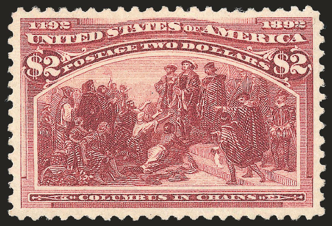 US Stamp Price Scott Cat. #242 - US$2.00 1893 Columbian Exposition. Robert Siegel Auction Galleries, Jun 2009, Sale 975, Lot 1538