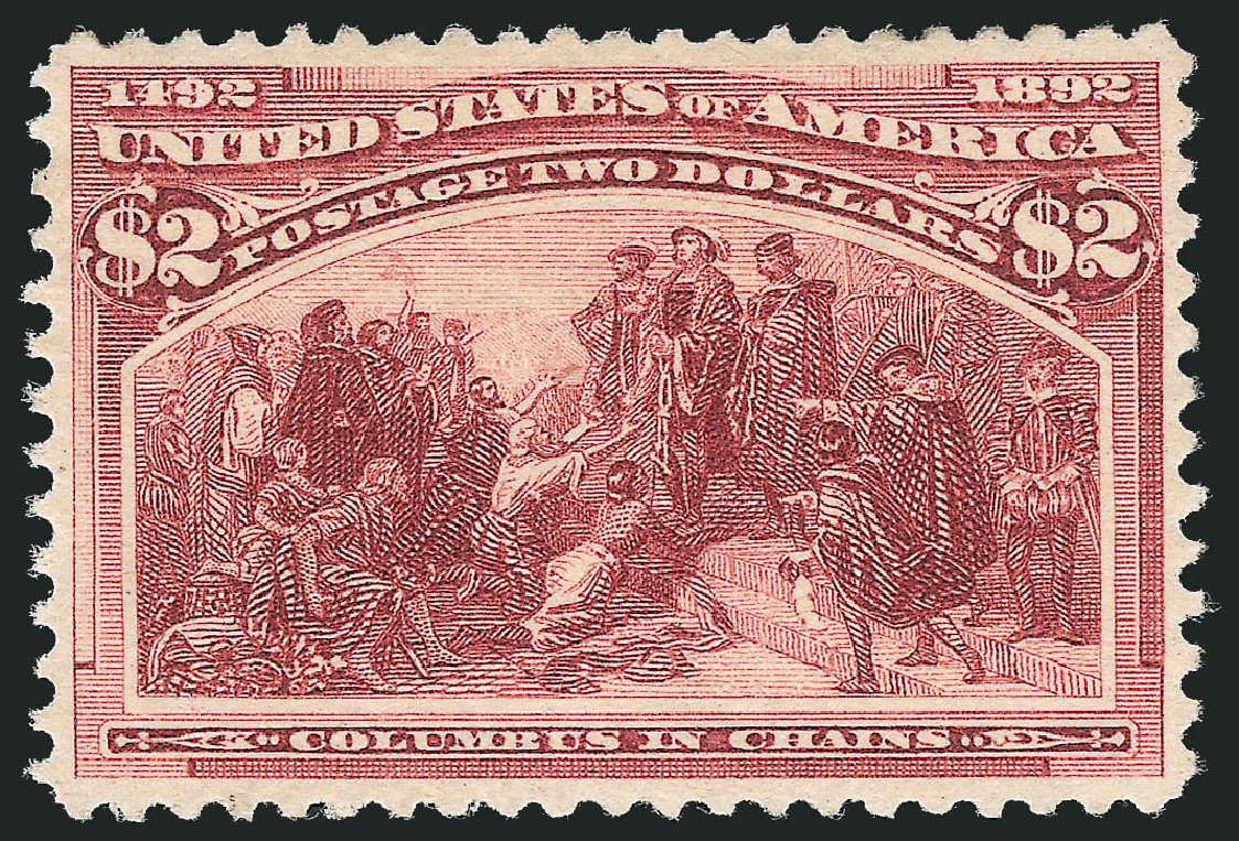 US Stamp Value Scott Catalog # 242: 1893 US$2.00 Columbian Exposition. Robert Siegel Auction Galleries, Oct 2010, Sale 997, Lot 5708