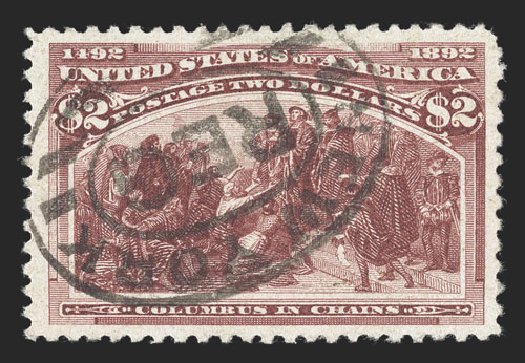 US Stamps Value Scott #242 - US$2.00 1893 Columbian Exposition. Spink Shreves Galleries, Jul 2012, Sale 140, Lot 178