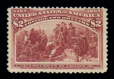 Costs of US Stamps Scott Catalog #242 - US$2.00 1893 Columbian Exposition. Matthew Bennett International, Jun 2007, Sale 319, Lot 1269