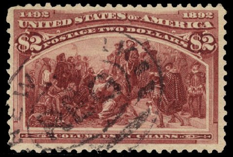 Prices of US Stamps Scott #242: 1893 US$2.00 Columbian Exposition. Cherrystone Auctions, Mar 2010, Sale 201003, Lot 139