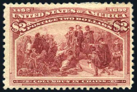 US Stamp Price Scott Catalog 242: 1893 US$2.00 Columbian Exposition. Harmer-Schau Auction Galleries, Aug 2011, Sale 90, Lot 1369