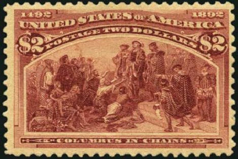 Price of US Stamp Scott Catalog 242: US$2.00 1893 Columbian Exposition. Harmer-Schau Auction Galleries, May 2012, Sale 93, Lot 299