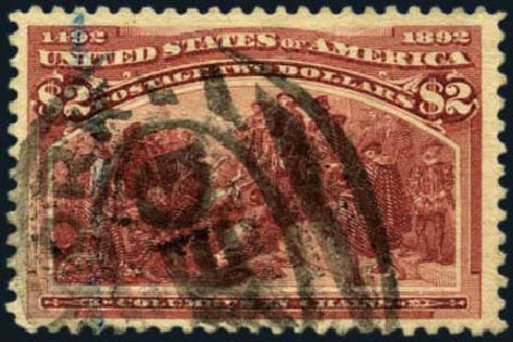 US Stamps Price Scott Catalog #242 - 1893 US$2.00 Columbian Exposition. Harmer-Schau Auction Galleries, Jan 2013, Sale 96, Lot 509