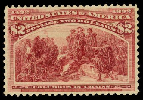 US Stamps Price Scott Catalogue # 242 - 1893 US$2.00 Columbian Exposition. Daniel Kelleher Auctions, May 2014, Sale 652, Lot 369