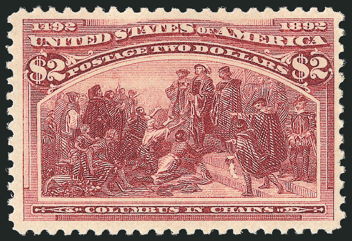 US Stamp Prices Scott Cat. 242: 1893 US$2.00 Columbian Exposition. Robert Siegel Auction Galleries, Mar 2011, Sale 1007, Lot 2439